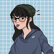 piccrew of me - black shoulder length hair, brown eyes, square glasses, a blue hoodie. when clicked goes to "star prince" by sou